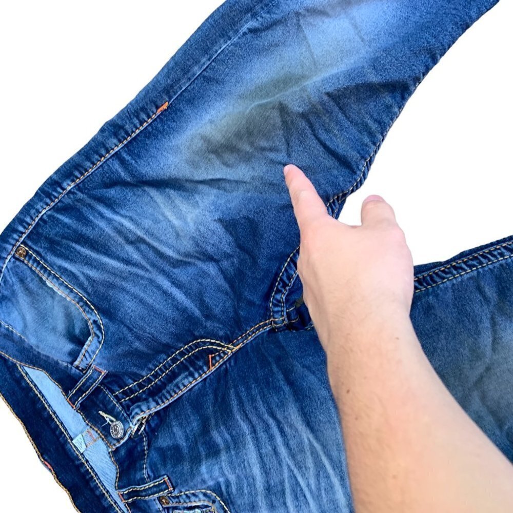 TRUE Religion Jeans Size 34 SLIM Blue - Picture 5 of 5